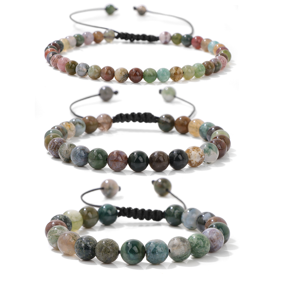 Men Accessories India - Regulowana bransoletka z koralików z indyjskiego