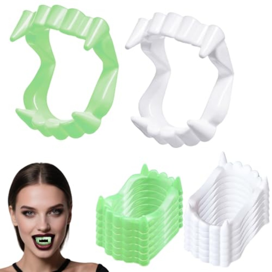 Men'S Vampire Accessories - 12 szt. Halloweenowe Białe Zęby Wampira,