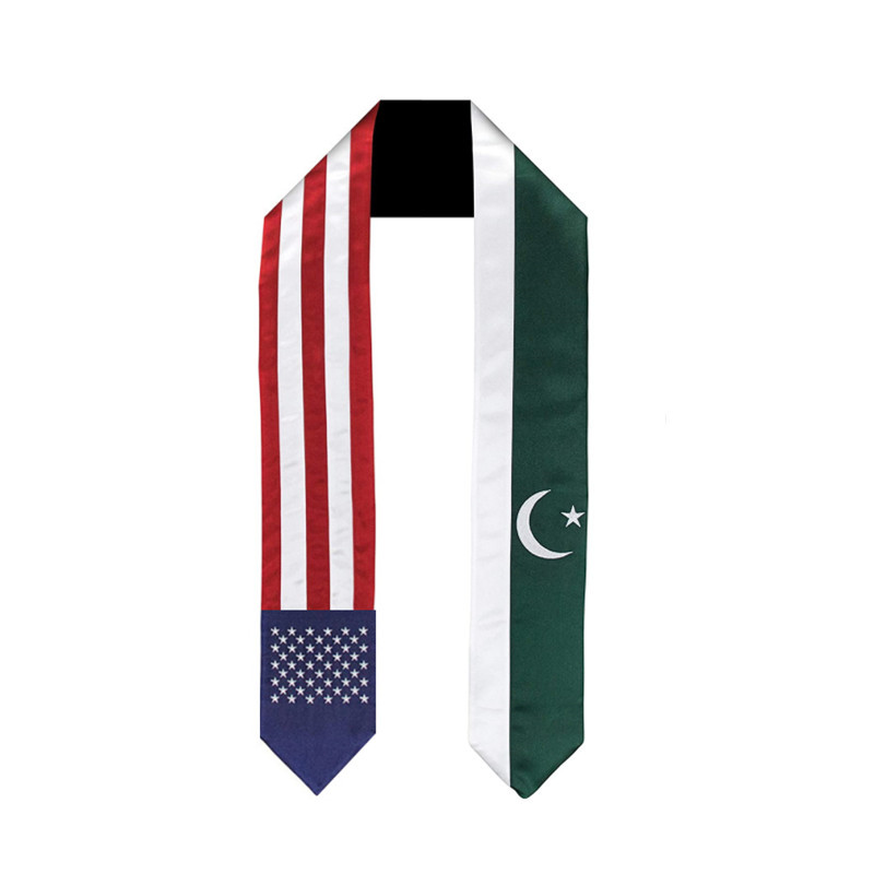 Men Accessories In Pakistan - Stola absolwentowska z flagą narodową USA