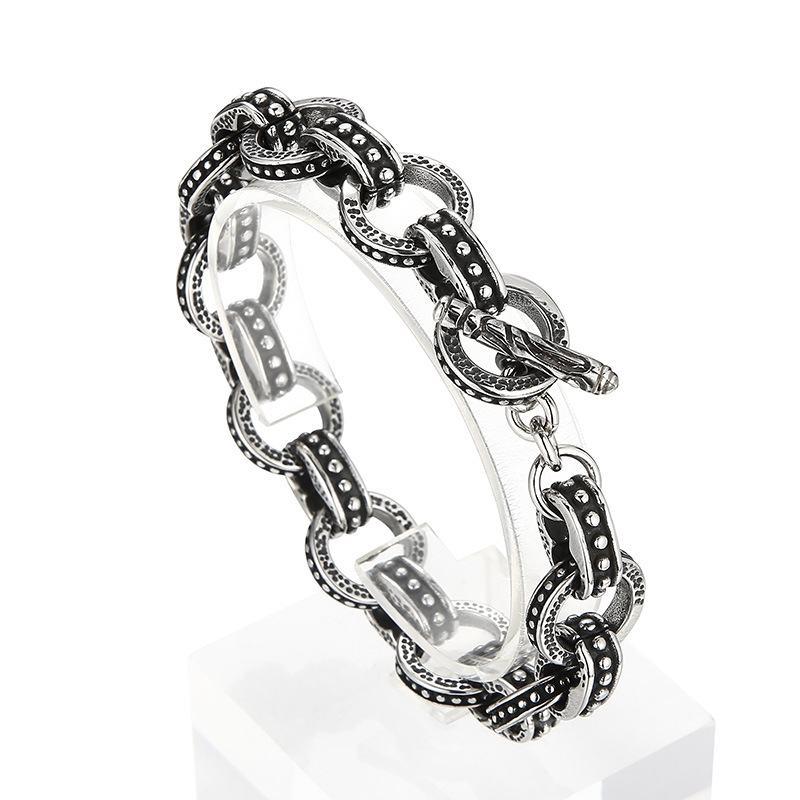 Men'S Accessories Hand Bands - 13mm punkowa bransoletka z łańcuchem rowerowym