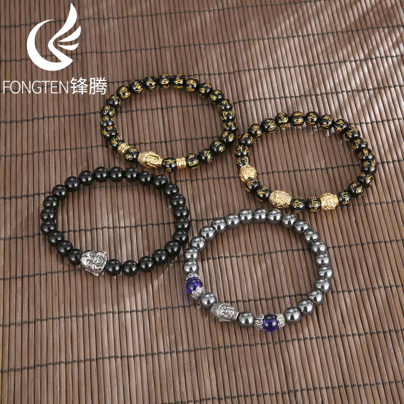 Men Accessories Bd - Fongten religijna głowa buddy męska bransoletka