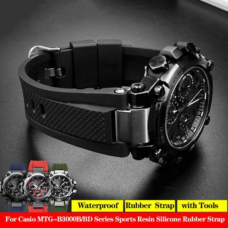 Men Accessories Bd - Gumowy pasek do Casio silikonowa z