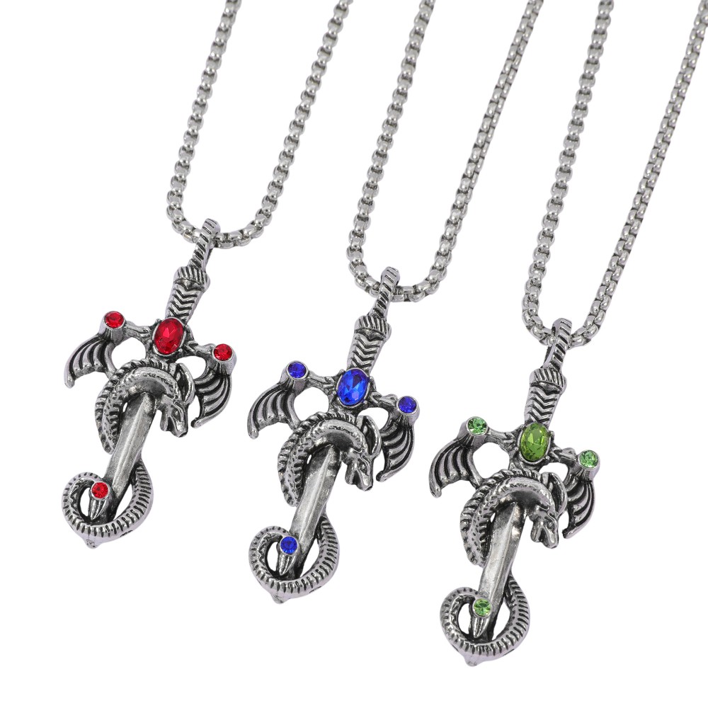 Men'S Accessories Jewelry - Retro wielobarwny naszyjnik ze stopu w