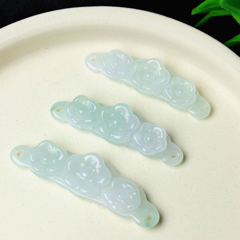 Men'S Accessories And Jewelry - 1 szt. Naturalny Jadeitowy Szmaragdowy Kwiat