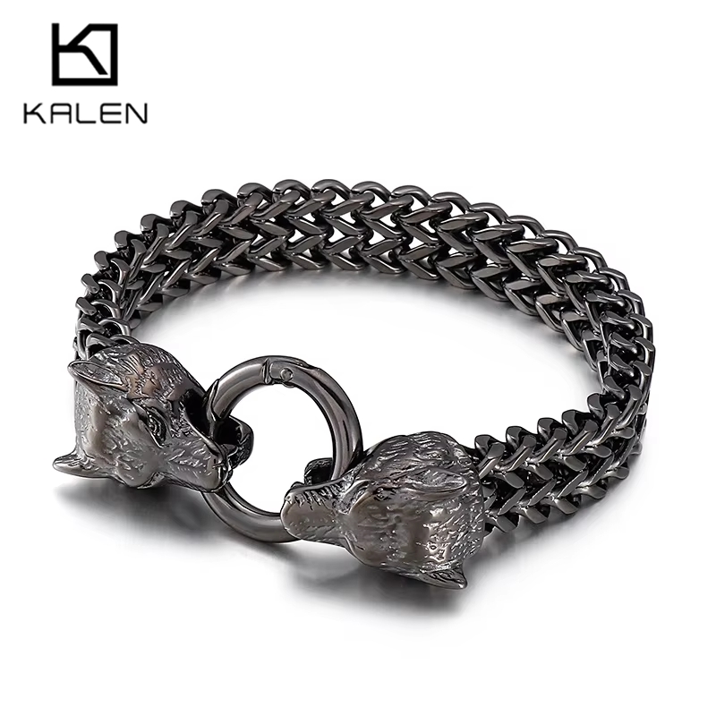 Men Accessories Bd - KALEN 19-23cm Bransoletka Męska Rock Viking