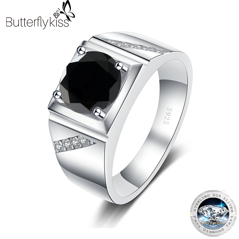 Men'S Accessories Hand Bands - Butterflykiss klasyczne 925 srebro pierścionki Moissanite