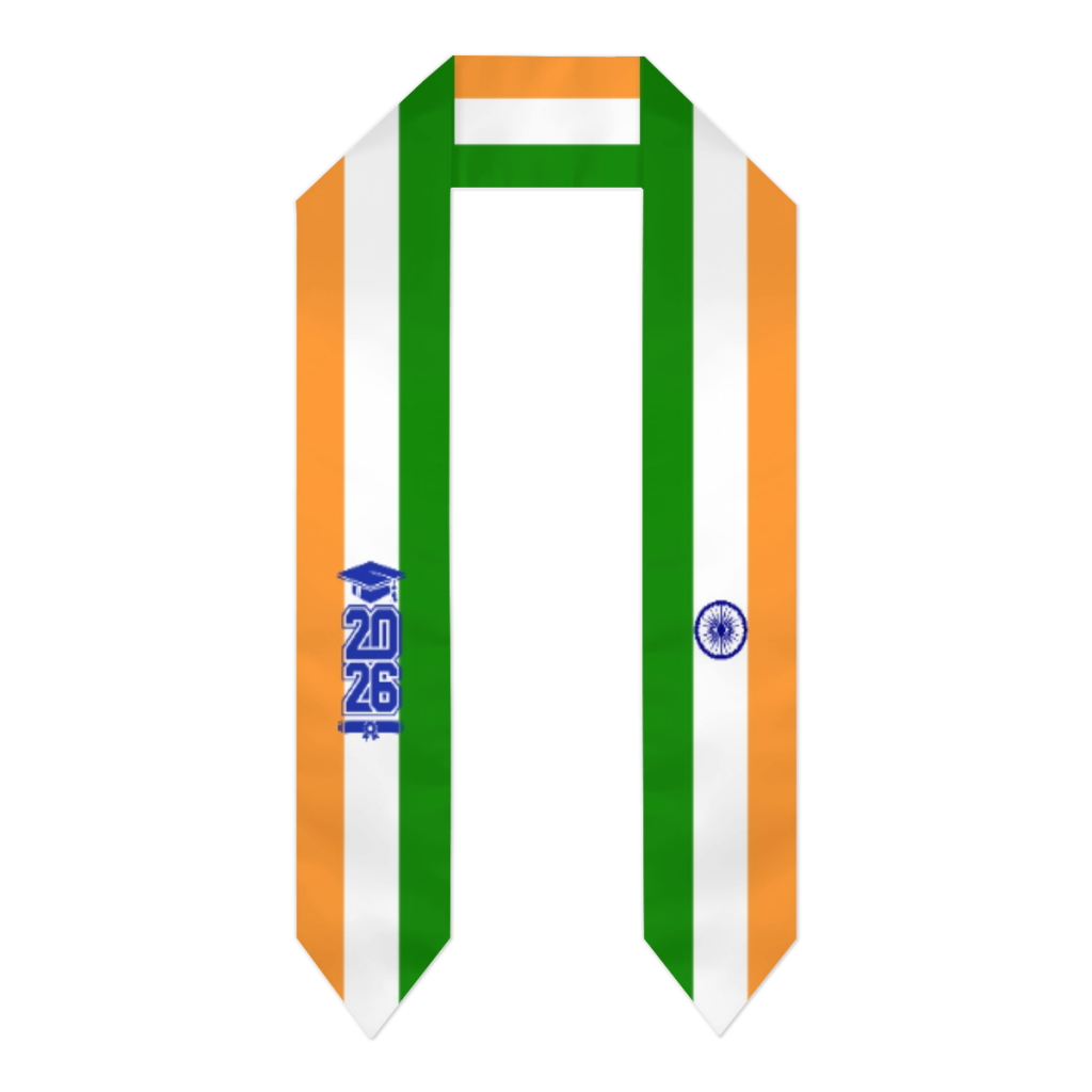 Men Accessories India - Szarfa z flagą Indie dla absolwentów