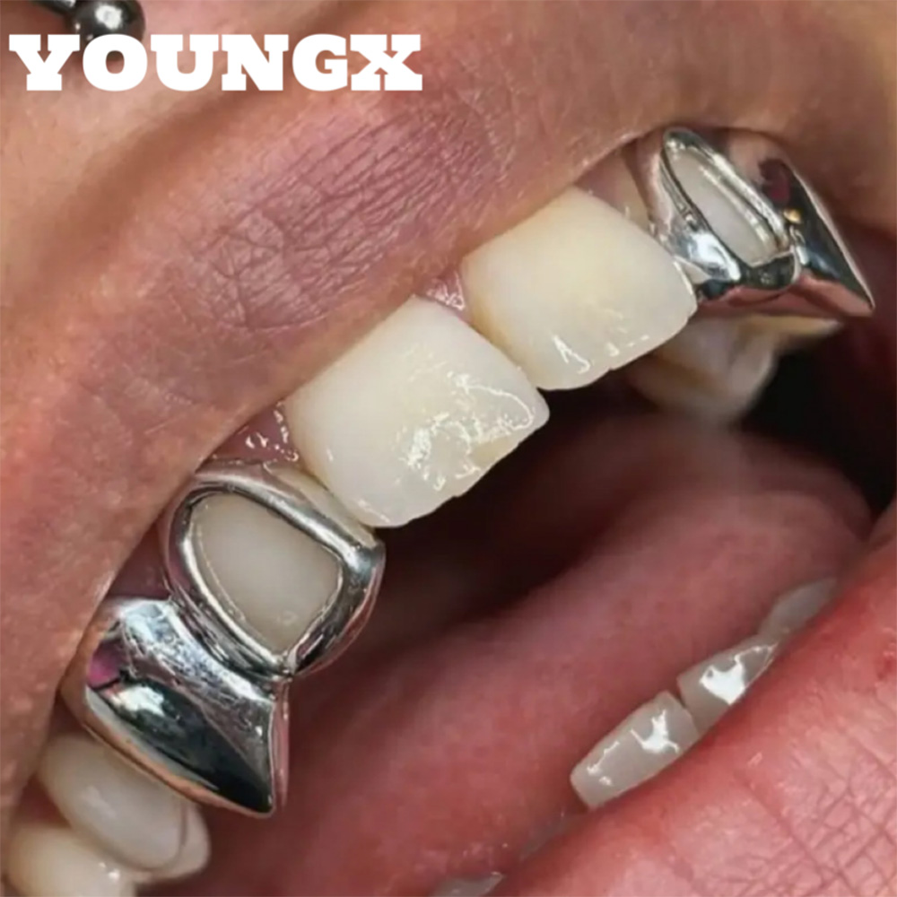 Men'S Vampire Accessories - YOUNGX Hip Hop Podwójne, Puste, Błyszczące