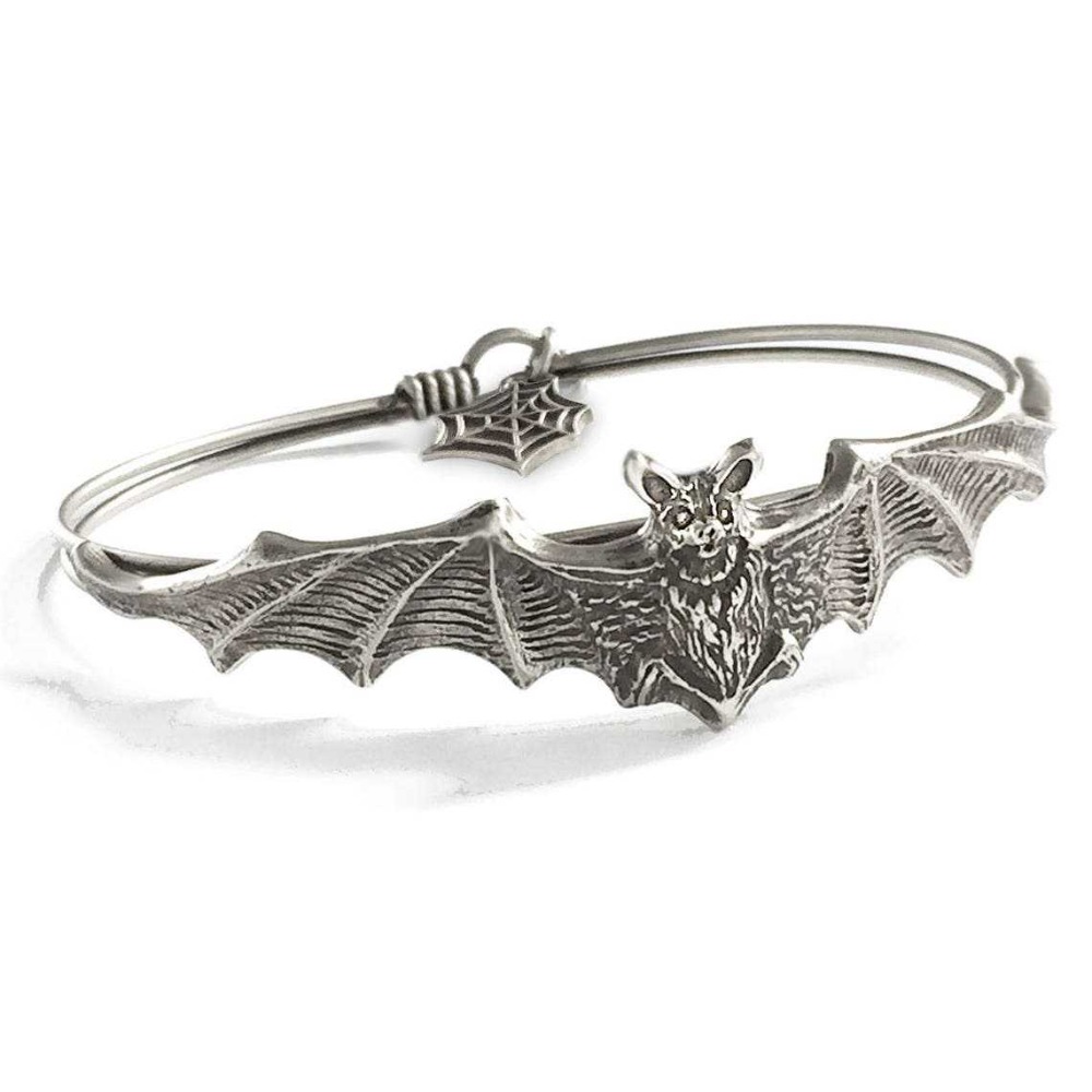 Men'S Vampire Accessories - Gotyckie Punkowe Srebrne Bransolety z Otwieranymi