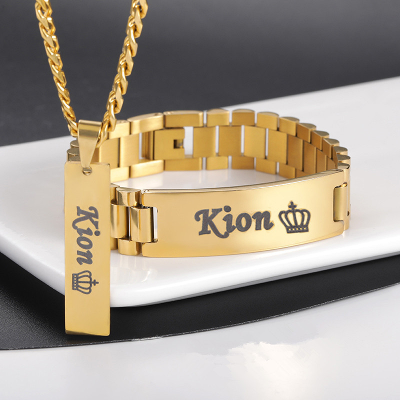 Men'S Accessories Jewelry Bracelet - Niestandardowy naszyjnik z imieniem dla mężczyzn