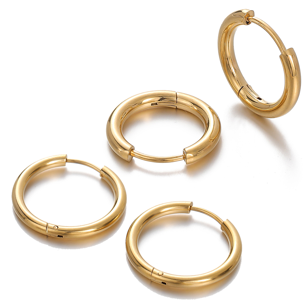 Men Accessories Earrings - 2 szt. kolczyków koła ze stali