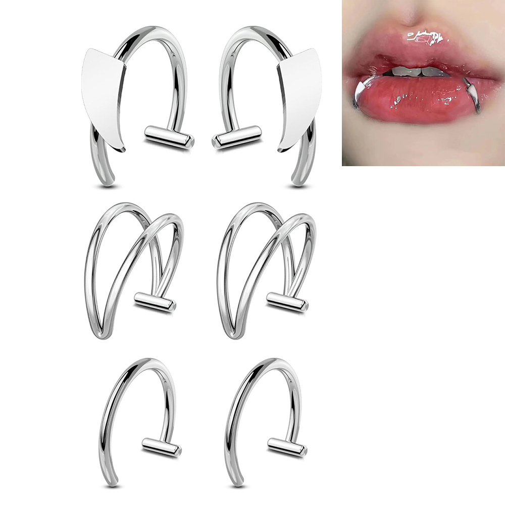 Men'S Vampire Accessories - 6 szt. Pierścionków na wargę ze