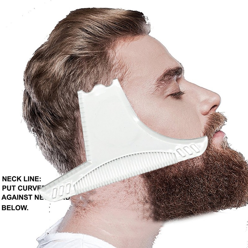 Men Accessories Rule - Szablon do brody, grzebień, linijka do