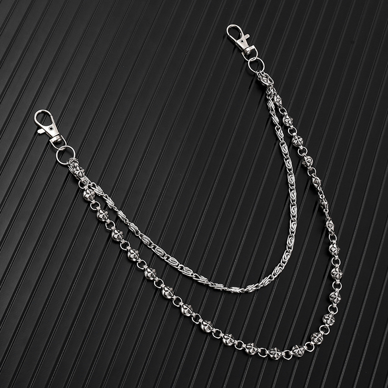 Modny dwuwarstwowy łańcuszek d – Men Accessories Pk recenzja i cena