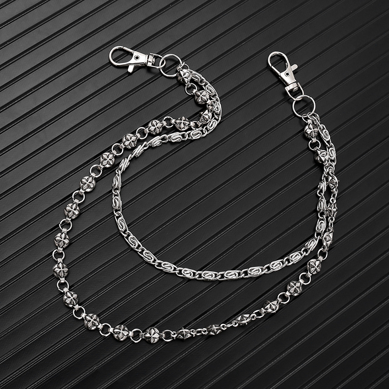 Modny dwuwarstwowy łańcuszek d – Men Accessories Pk recenzja i cena