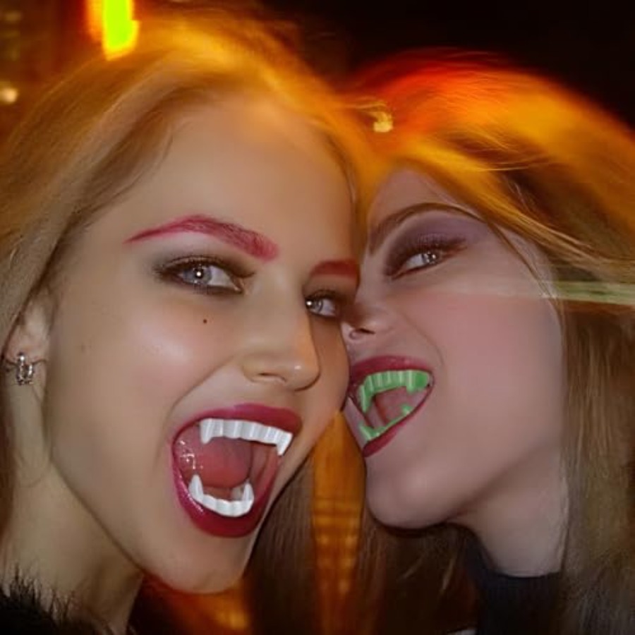 12 szt. Halloweenowe Białe Zęb – Men'S Vampire Accessories recenzja i cena
