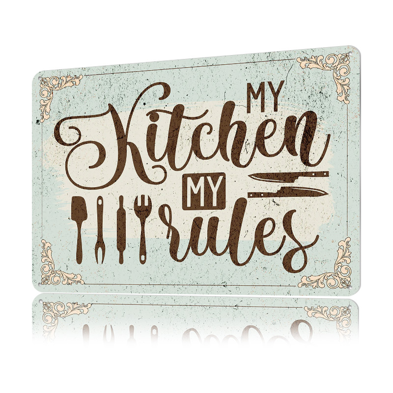 Metalowy plakat z napisem: Moj – Men Accessories Rule recenzja i cena
