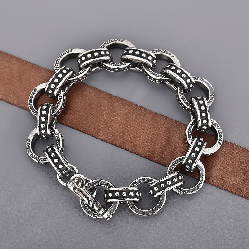 13mm punkowa bransoletka z łań – Men'S Accessories Hand Bands recenzja i cena