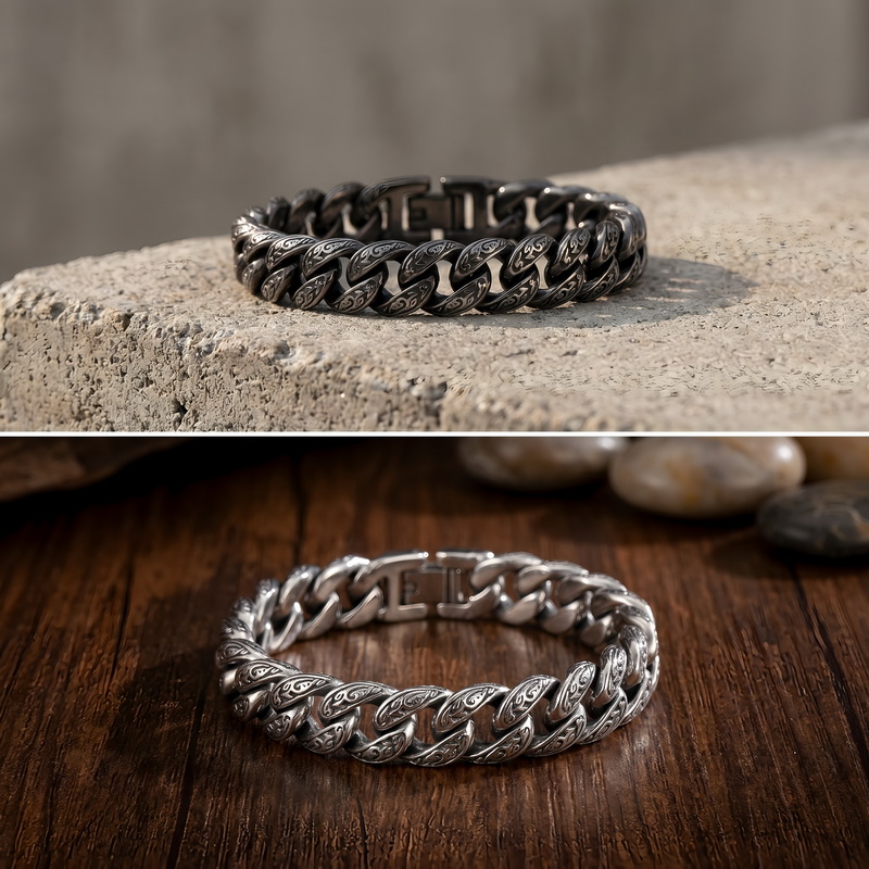 Męska bransoletka, 13 mm szero – Men'S Accessories Hand Bands recenzja i cena