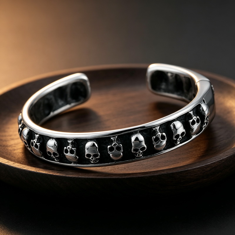 Gotycka czaszka Hip Hop Punk C – Men Accessories Bd recenzja i cena