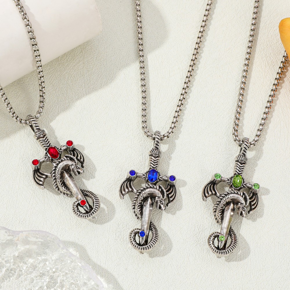 Retro wielobarwny naszyjnik ze – Men'S Accessories Jewelry recenzja i cena