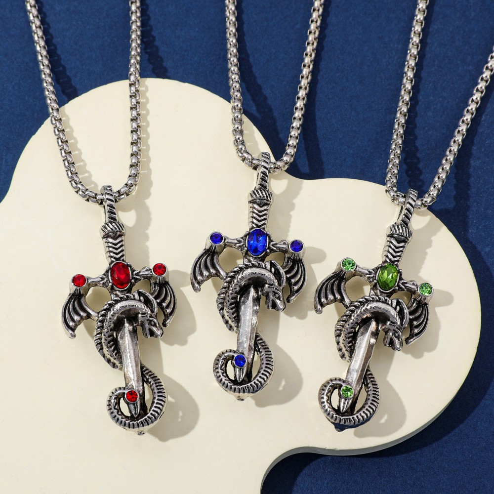 Retro wielobarwny naszyjnik ze – Men'S Accessories Jewelry recenzja i cena