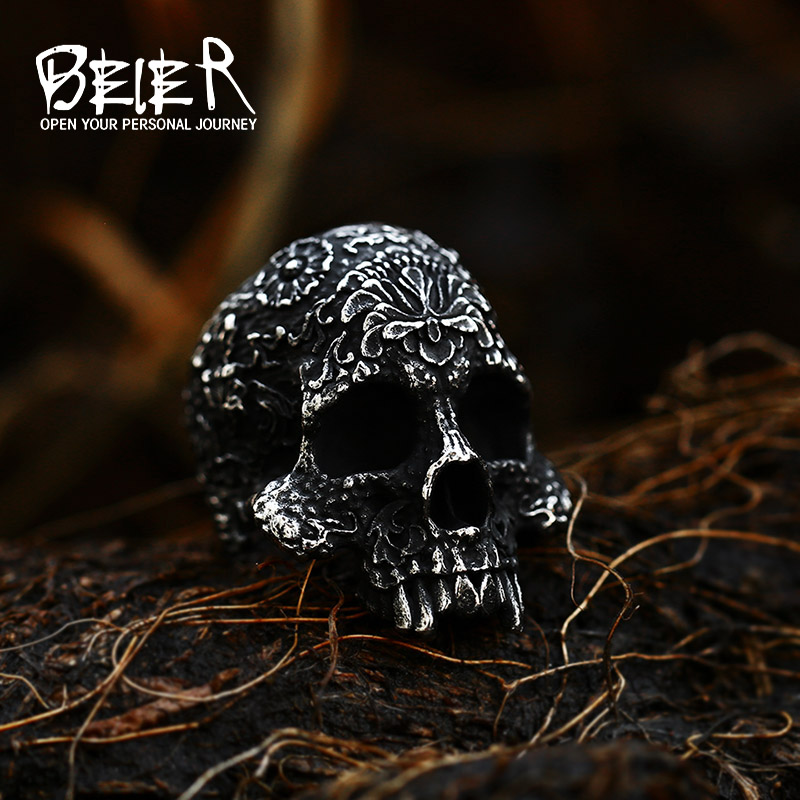 BEIER nowy sklep 316L czaszka  – Men'S Vampire Accessories recenzja i cena